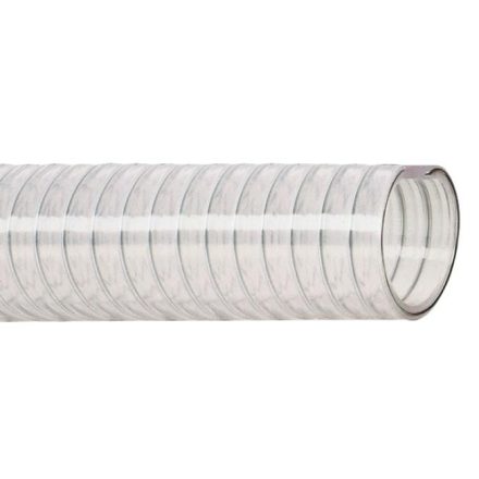 25 mm Műanyag, átlátszó acélspirálos szívó-nyomó tömlő (Armoflex)