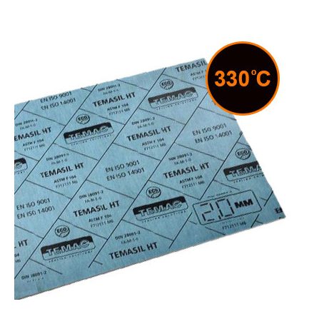 2,5 mm / Azbesztmentes tömítőlemez / Világoskék / 330 C / 1500 x 1500 mm / (Temasil HT) 